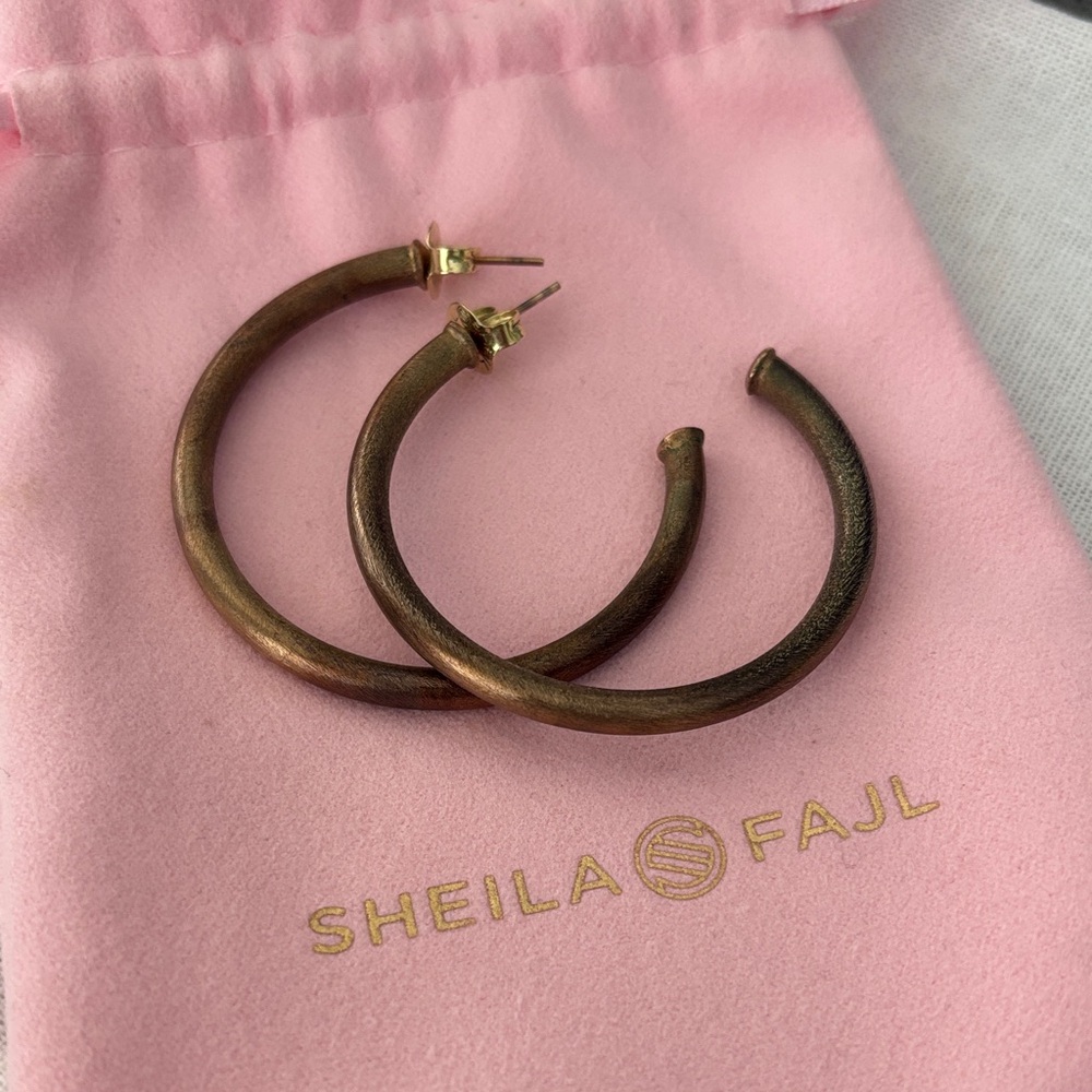 Sheila Fajl Petite Everybody’s Favorite Hoops in Burnished Copper